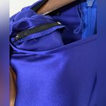Dana Buchman VTG  Royal Blue  Liquid Silk Top Crew Neck  Colorful Quiet Luxury Photo 4