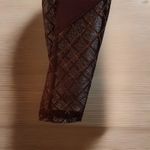 Victoria's Secret ‎ M Victoria Sport Metallic Mesh Knockout Tight Leggings Maroon Photo 1