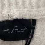 Out From Under Urban Outfitters  White Waffle Knit Button Front Long Sleeve Photo 3