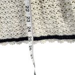 Tory Burch  Crochet Sweater Women M Ivory Open Knit Boho Cottagecore Cozy Classic Photo 9
