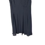 Cotton Express Express Black Chiffon VNeck Knee Length Sleeveless Dress Small Photo 2