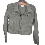 Club Monaco  grey wash crop denim jacket size medium Photo 0
