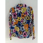 IBKUL Gia Quarter Zip Women Med Blue White Sunflower Activewear UPF 50 Outdoor Photo 1