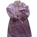 Isaac Mizrahi for Target Women's Trench Coat belted Buttoned Lilac Jacket Medium Photo 0