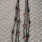Cute Gray & Black Bead Necklace Photo 3