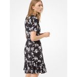 Michael Michael Kors Botanical Print Matte Jersey Dress Black & White Size XL Photo 1