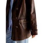 We The Free  Top Notch Orchid Leather Pea Coat Size XL New w/ Tag MSRP $698 SOO Photo 8