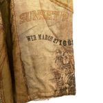 Scissors Paper Rock Vintage Belted Embellished Trench Tan Wild West Coat Jacket Size M Photo 3