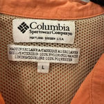 Columbia  Outdoor Button Down Long Sleeve Shirt Size Large Orange Fishing Photo 1