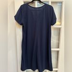 Lilly Pulitzer Maisy Swing T-Shirt Dress True Navy Blue Embroidered Size XL Photo 4