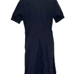 Eshakti  Custom Dress Black Floral Embellished Cotton Shift Shirtdress Photo 1