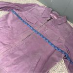 NWT Denim&Co Leather Suede Jacket Coat Lilac Purple Women’s Large Photo 8