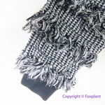 Vintage Paula Sweet sweater Jacket 100% cotton fringe, black white grey, size M Size M Photo 3
