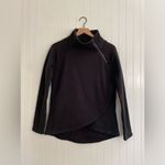 Athleta Cozy Karma Asym Pullover Wrap-Front Asymmetrical in Black Size S Photo 5