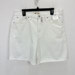 Madewell The 1997 Denim Bermuda Short Pure White Rigid High Rise US 31 NWT Photo 6