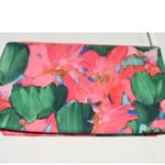 LuLu DK Clinique Cosmetic/Misc. Zip Pink/Green Floral Bag Pink Photo 2