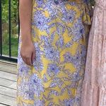 Japna Blue And Yellow Floral Dress Photo 0