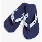 Vera Bradley ‎ Flip Flops Webbing Strap Really Regatta Sz L 9 Blue Nautical Whale Photo 0