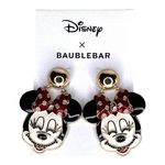 BaubleBar NEW Disney x MINNIE MOUSE EARRINGS 2-3/8" Dangle Drop Black Rhinestone Photo 0