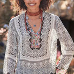 Sundance  Vita Tunic Floral Silk Georgette Sequins Top Size‎ XS Photo 0