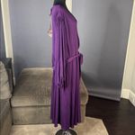 Ava & Viv  Long Balloon Sleeve Purple Midi Faux Wrap Dress Tie Front 3X 24/26 Photo 2