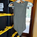 Honey Punch  Olive Green V Neck Bodysuit Top Size Small Photo 5