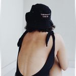 Beth Richards COCO Black One Piece Swimsuit Size Large Tie Shoulder U Back Swim Photo 4