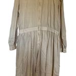 Vintage cottage core beige long sleeve pleated dress measurements in pictures Size undefined Photo 4
