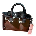 Juicy Couture Glossy Black Licorice Mini Satchel Bag Purse Photo 5