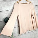 Loft  Blush Pink Cold Shoulder Sweater Top Size Medium Photo 3