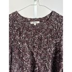 Madewell  Cable Knit Sweater Burgundy Gray Ivory Women's Size‎ M Medium Photo 1