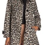 Kate Spade Leopard Print Single Breast Trench Raincoat Size M NWOT Photo 0