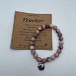 Teacher Gift | Teacher Apple Bracelet | Brand New | Earth Tones NWOT Photo 0