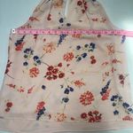 Rose + Olive  High Neck Sleeveless Blouse Sz Small-Peach Floral Dainty Top Photo 6