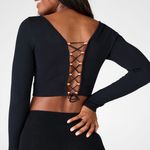 Fabletics NEW  BLACK RIBBED TOP XS Photo 1