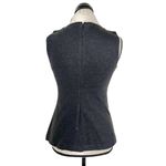 CAbi Womens Blouse Size 2 Top Sleeveless Necklace Neckline Sequins Pearl Gray Photo 2