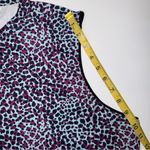 Lady Hagen Stylish Sleeveless Leopard Print ‎ Top Light Blue , Purple and Black Photo 9