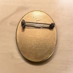 Father Christmas Pin Ceramic Vintage Gorgeous Blue Suit Design High Quality Photo 1