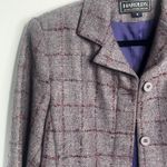 Harold's Vintage Tweed Purple Plaid Blazer Womens Size 6 Photo 2