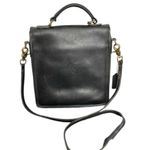 Coach Vintage 5130 Black Leather Station Satchel Crossbody Bag Brass Hardware Photo 1