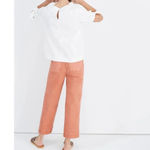 Madewell  Slim Emmett Wide-Leg Crop Pants in Sweet Dahlia Size 25‎ Photo 2