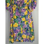 ZARA  Green Purple Yellow Floral Mini Corset Dress Womens Large Coquette Girl Photo 4