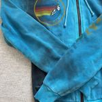 Aviator Nation Teal Tie Dye  Zip Up Photo 2