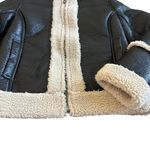 Mother The Boxy Zip Moto Jacket Leader of the Pack Vegan Leather Size Small Black Photo 3