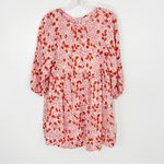 Free People Paper Hearts Mini Dress XS Pink Floral Photo 1