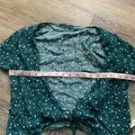 Brandy Melville  Floral Green Tie-Front Blouse Photo 4