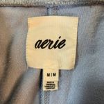 Aerie  Womens Medium Velour Flare Leg Drawstring Waist Lounge Pants‎ Blue Photo 2