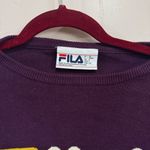 FILA  Palmira Crop Sweater Burgundy Size Large Photo 2
