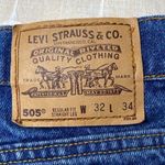 Levi's Vintage  505 Womens Cut-Off Denim Shorts High Rise Orange Tag Classic‎ W29 Photo 8