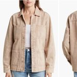 BLANK NYC  NWT Garment Dye Acid Wash Twill Shirt Jacket in Stoned Size Medium Photo 1